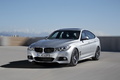 BMW 335i GT - grise - 3/4 avant gauche dynamique