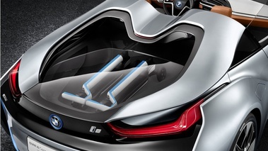 BMW i8 Spyder - grise - détail arrière