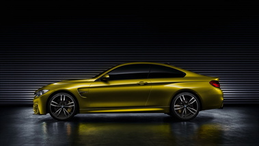 BMW M4 Concept - jaune or - profil gauche