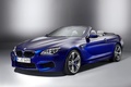 BMW M6 Cabrio - bleu - 3/4 avant gauche