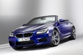 BMW M6 Cabrio - bleu - 3/4 avant gauche