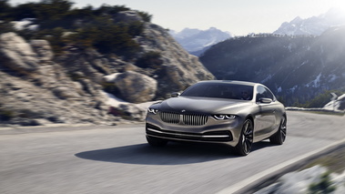 BMW Pininfarina Gran Lusso Coupé Concept - gris - 3/4 avant droit, dynamique