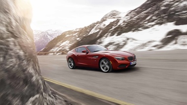 BMW Zagato Coupé rouge 3/4 avant droit travelling