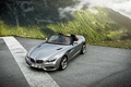 BMW Zagato Roadster gris 3/4 avant gauche vue de haut 3