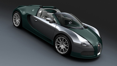 Bugatti Veyron Grand Sport carbone vert/chrome 3/4 avant droit penché 2