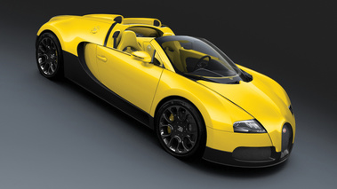 Bugatti Veyron Grand Sport jaune/carbone 3/4 avant droit 2