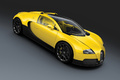 Bugatti Veyron Grand Sport jaune/carbone 3/4 avant droit