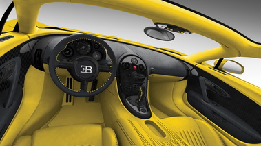 Bugatti Veyron Grand Sport jaune/carbone intérieur