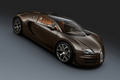 Bugatti Veyron Grand Sport Vitesse marron 3/4 avant droit penché