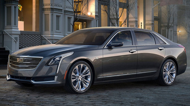 Cadillac CT6 - Grise - 3/4 avant gauche