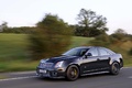 Cadillac CTS-V bleu 3/4 avant gauche travelling