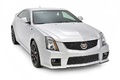 Cadillac CTS-V Coupé Silver Frost - 3/4 avant droit