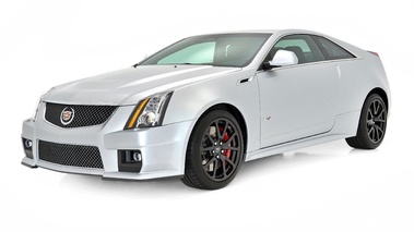 Cadillac CTS-V Coupé Silver Frost - 3/4 avant gauche