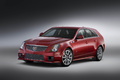 Cadillac CTS-V Wagon rouge 3/4 avant gauche 2