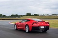 Chevrolet Corvette C7 Stingray rouge 3/4 arrière gauche travelling 