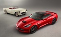 Chevrolet Corvette C7 Stingray rouge & C1 blanc