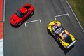 Chevrolet Corvette C7 Stingray rouge & C6R jaune 2