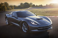 Corvette Stingray 2014 - grise - 3/4 avant droit dynamique