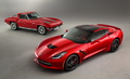 Corvette Stingray 2014 - rouge - 3/4 avant droit, avec Stingray 64