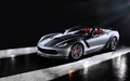 Corvette Z06 Cabrio 2014 - grise - 3/4 avant gauche