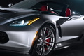 Corvette Z06 Cabrio 2014 - grise - détail, feux avant