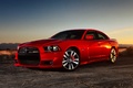 Dodge Charger SRT-8 rouge 3/4 avant gauche