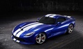 SRT Viper GTS bleu 3/4 avant gauche