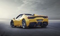 Ferrari 458 Speciale A jaune 3/4 arrière gauche