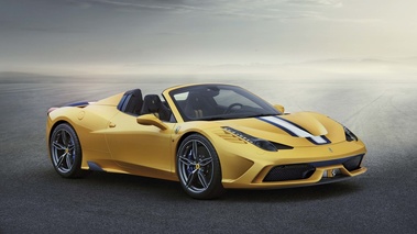 Ferrari 458 Speciale A jaune 3/4 avant droit