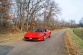 Ferrari 458 Spider rouge 3/4 avant gauche travelling 4