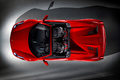 Ferrari 458 Spider - rouge - vue de dessus