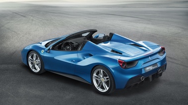 Ferrari 488 Spider - Bleue - 3/4 arrière gauche