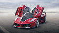 Ferrari LaFerrari FXX K - Rouge - 3/4 avant gauche portes ouvertes