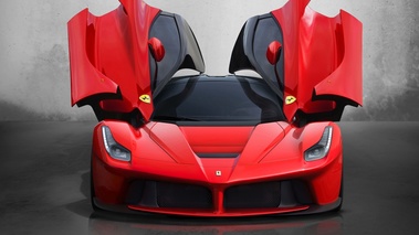 Ferrari LaFerrari rouge face avant portes ouvertes