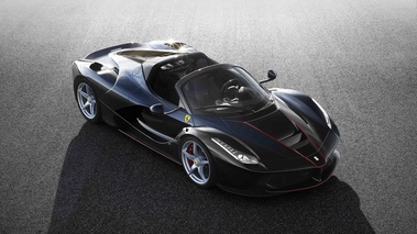 Ferrari LaFerrari Spider noir 3/4 avant droit vue de haut