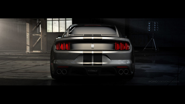 Shelby GT350 Mustang - Grise - face arrière