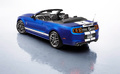 Shelby GT500 Convertible - bleue - 3/4 arrière gauche