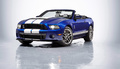 Shelby GT500 Convertible - bleue - 3/4 avant gauche