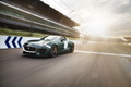 Jaguar F-Type Project 7 - bleue - 3/4 avant gauche dynamique