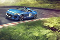 Jaguar Project 7 - bleu - 3/4 avant gauche dynamique