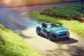 Jaguar Project 7 - bleu - 3/4 avant gauche dynamique