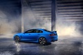 Jaguar XFR-S bleu 3/4 arrière gauche