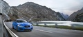 Jaguar XFR-S bleu 3/4 avant droit travelling 3