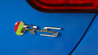 Jaguar XFR-S bleu logo coffre