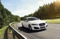 Jaguar XFR Speed Pack - blanche - 3/4 avant droit, dynamique