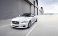 Jaguar XJ Ultimate blanc 3/4 avant gauche travelling 2