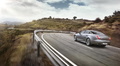 Jaguar XJR 2013 - grise - 3/4 arrière gauche, dynamique