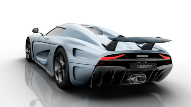 Koenigsegg Regera bleu 3/4 arrière gauche