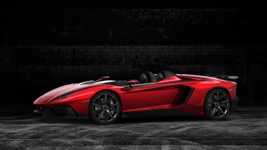 Lamborghini Aventador J rouge 3/4 avant gauche 3