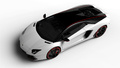 Lamborghini Aventador LP700-4 Pirelli Edition - Blanche/noire - 3/4 avant supérieur gauche